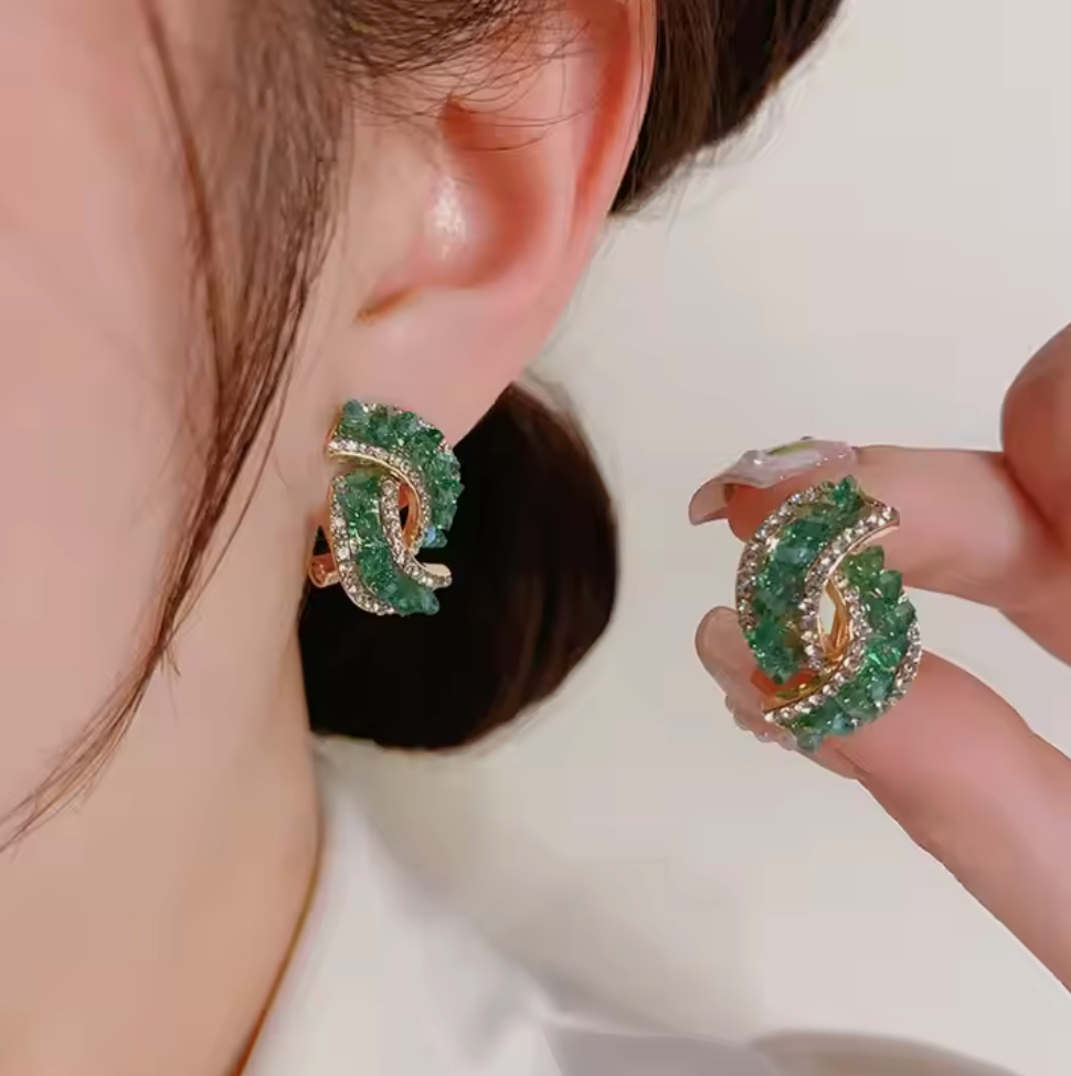 ARETES TIPO ESMERALDA